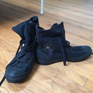 Converse Monochrome black high tops